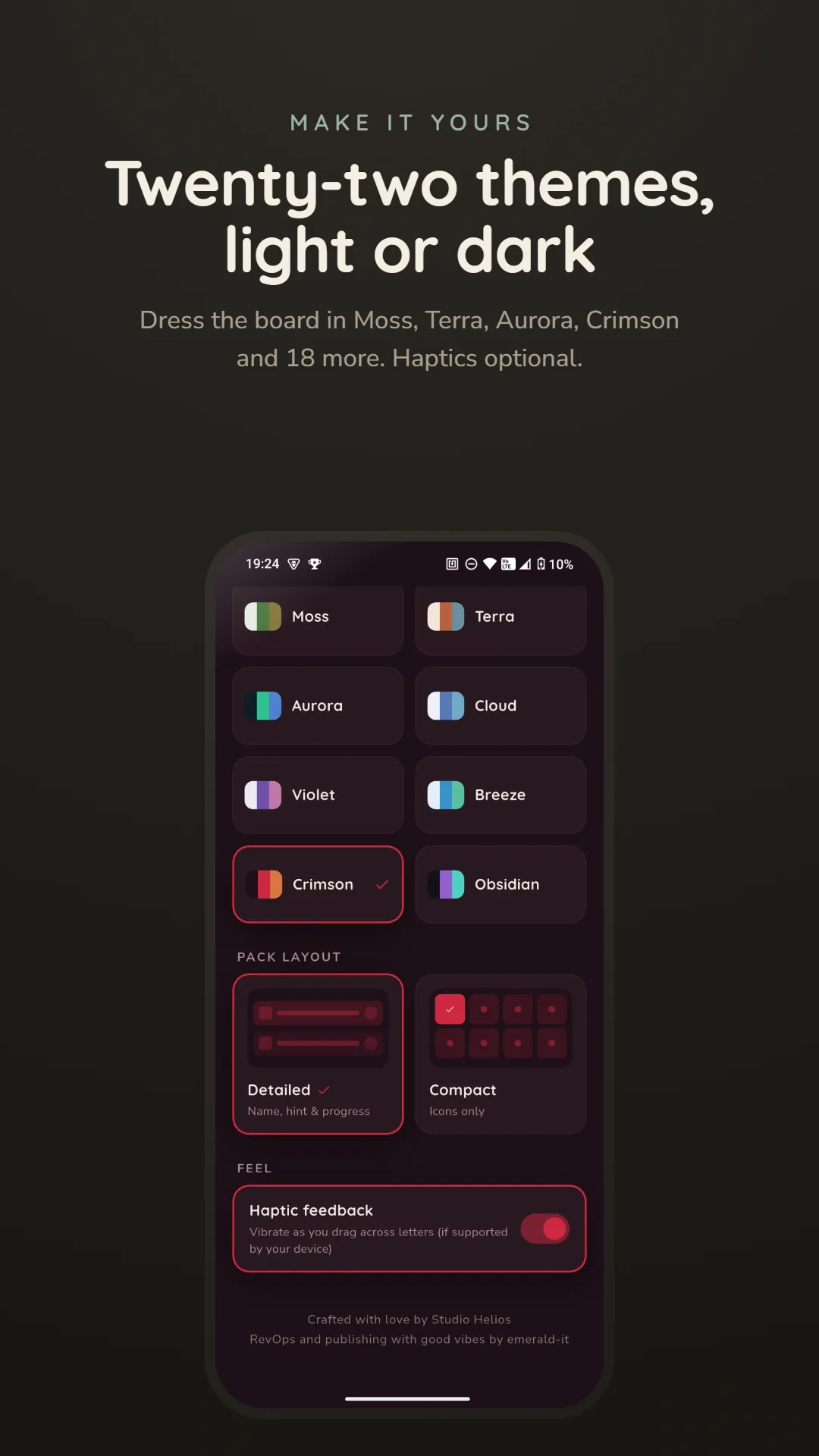 Cozy Word Search — themes screenshot